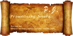 Przepolszky Jozefa névjegykártya
